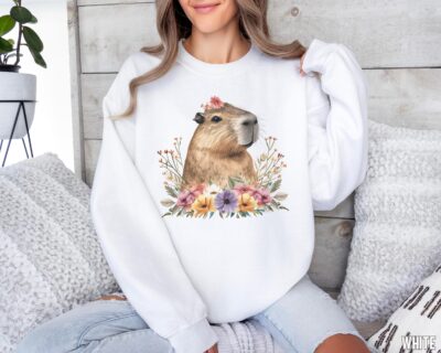 Capybara Floral Sweatshirt