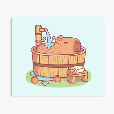 Capybara Retro Illustration Poster