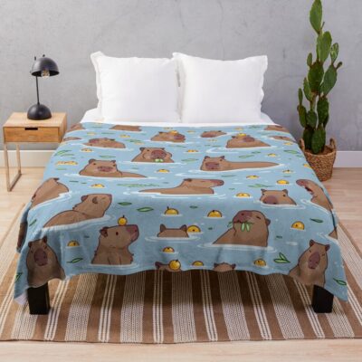 Capybara Vintage Design Throw Blanket