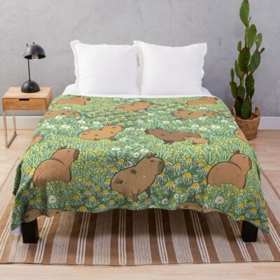 Capybara Classic Artwork Throw Blanket
