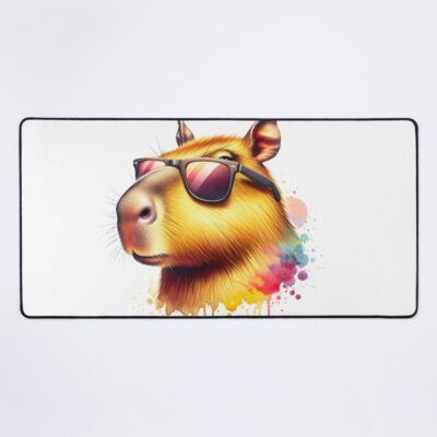 Capybara Aesthetic Illustration Mouse Pad