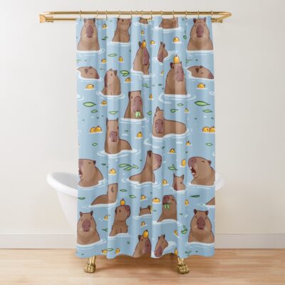 Capybara Vintage Design Shower Curtain