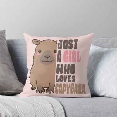 Capybara Inspired Design Throw Pillow