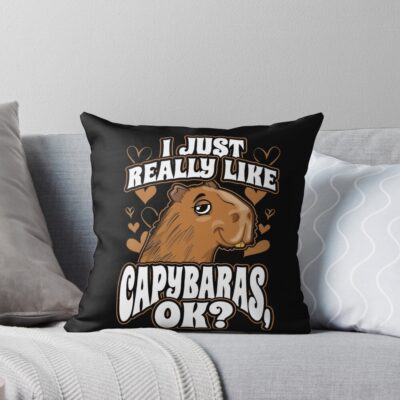 Capybara Retro Edition Throw Pillow