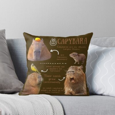 Capybara Signature Artwork Throw Pillow